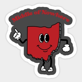 Middle of Nowhere-Ohio Sticker